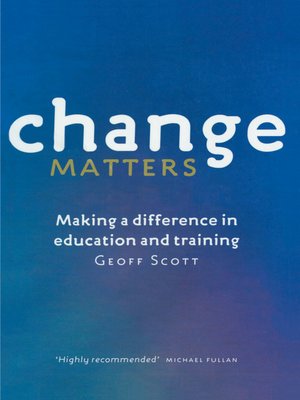 cover image of Change Matters